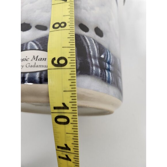 Vintage Thunder Mountain Ceramic Snowman Clamp Canister Kitchen Storage Jar - Picture 12 of 13